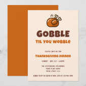 Wankel tot je Wobbelt Grappige Thanksgiving-diner  Kaart (Voorkant / Achterkant)