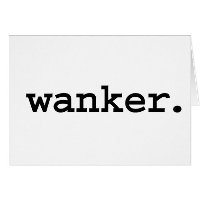 wanker. (Voorkant Horizontaal)