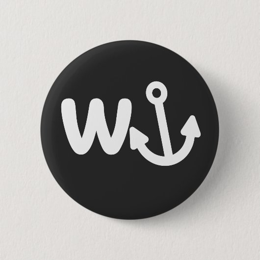 wanker w anchor ronde button 5,7 cm (Voorkant)