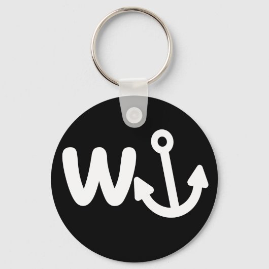 wanker w anchor sleutelhanger (Voorkant)