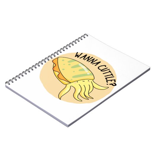 Wanna Cuttle Funny Cuttlefish Pun Notitieboek (Linkerzijde)