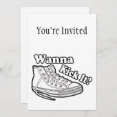 Wanna Kick it Sneakers Kaart (Voorkant / Achterkant)