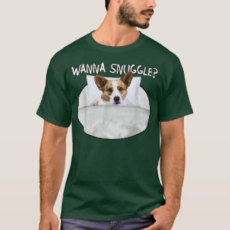 Wanna Snuggle Cardigan Welsh Corgi T-shirt