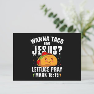 Wanna Taco Over Jesus Cinco de Mayo Christelijk Bedankkaart