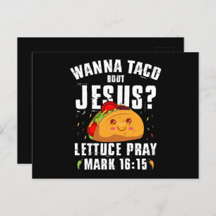 Wanna Taco Over Jesus Cinco de Mayo Christelijk Briefkaart
