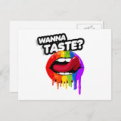 WANNA TASTE DE RAINBOW BRIEFKAART (Voorkant / Achterkant)