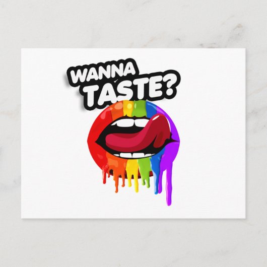 WANNA TASTE DE RAINBOW BRIEFKAART (Voorkant)