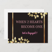 Wanneer 2 harten één worden! briefkaart (Voorkant / Achterkant)