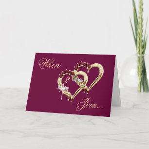 WANNEER 2 HARTS BIJ SHARON SHARPE ZIJN GEKOMEN FEESTDAGEN KAART