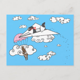 WANNEER BUNNIES AANSLAAN BRIEFKAART