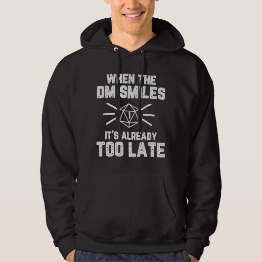Wanneer de DM Smile RPG Nerd Hoodie (Voorkant)