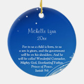 'Wanneer de hemel naar de aarde gaat' kerstmis Keramisch Ornament (Achterkant)