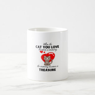 Wanneer de kat waar je van houdt een geheugen word koffiemok