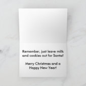 Wanneer de Kerstman drink ("Schoorsteen") Feestdagen Kaart (Binnen)