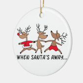 Wanneer de Kerstman weg is Keramisch Ornament (Links)