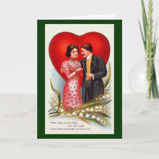 Wanneer de Lelietje-van-dalen Hun Werktijd gieten Feestdagen Kaart