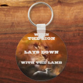 WANNEER DE LION MET DE LAM LAAT DOEN SLEUTELHANGER (Voorkant)