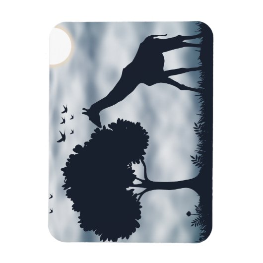 Wanneer de maan fluistert naar de Giraffe Magneet (Verticaal)