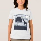 Wanneer de maan fluistert naar de Giraffe Tri-Blend Shirt (Voorkant)
