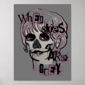 wanneer de poster grijs skelet is