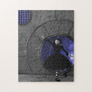 Wanneer de regen een gotische kunstpuzzel wordt legpuzzel