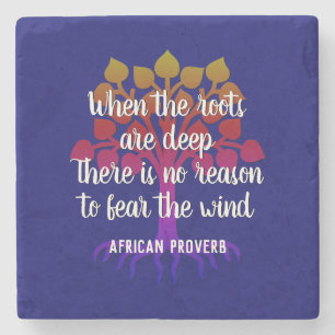 WANNEER DE ROOTS DE DIEP Inspirerend Citaat ZIJN Stenen Onderzetter