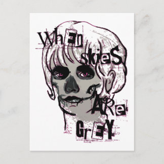 wanneer de skies grijs skelet zijn briefkaart