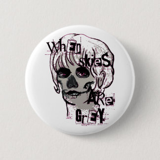 wanneer de skies grijs skelet zijn ronde button 5,7 cm