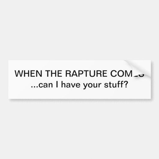 WANNEER DE SNELHEID KOMT BUMPERSTICKER (Voorkant)