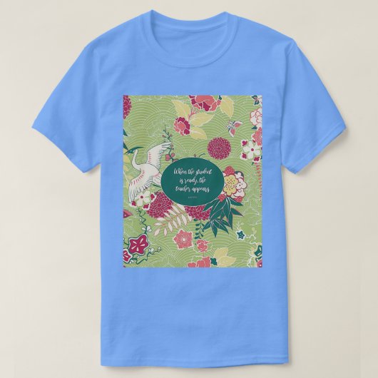 Wanneer de student klaar is, verschijnt de leraar  t-shirt (Design voorkant)