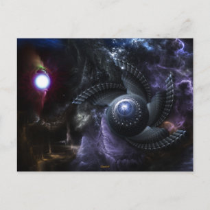 Wanneer de Universitsen fractaal KunstBriefkaart b Briefkaart