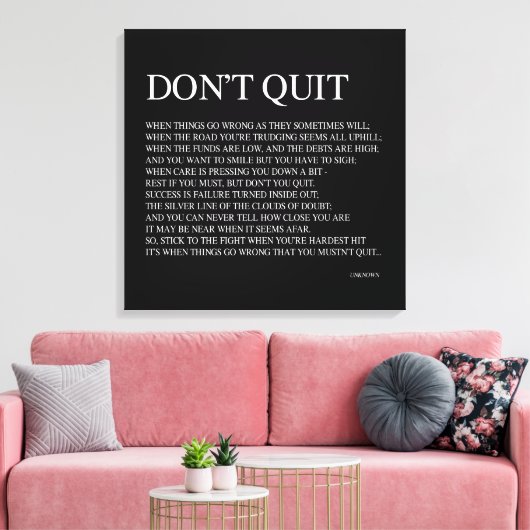 WANNEER DINGEN VERDWIJNEN ZOALS ZIJ SOMS ZULLEN; Q CANVAS AFDRUK (Insitu (Woonkamer))