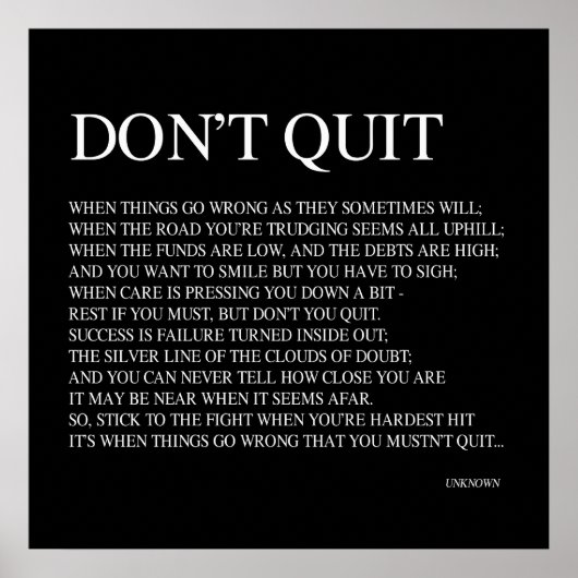 WANNEER DINGEN VERDWIJNEN ZOALS ZIJ SOMS ZULLEN; Q POSTER (Voorkant)