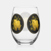 WANNEER DRAGONS FLY Chow stengless wijnglas Wijnglas Zonder Voet (Rechts)