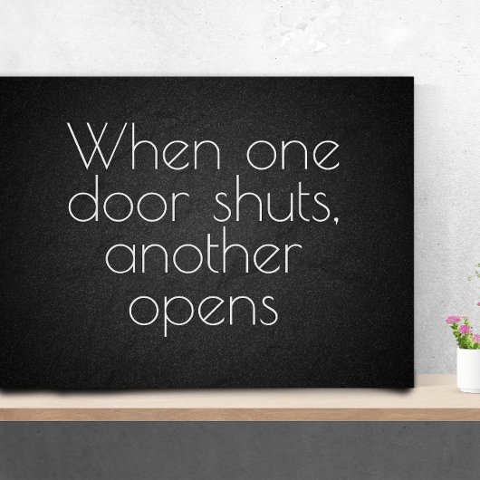 Wanneer een deur inspirerend afstudeerder citaat poster