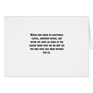 Wanneer één deur sluit