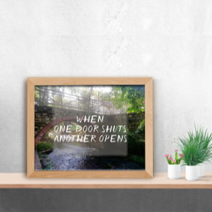 Wanneer één deur sluit opent een andere citaat pos poster