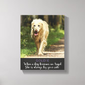 Wanneer een hond wordt en Angel Vrouw Canvas Afdruk (Voorkant)