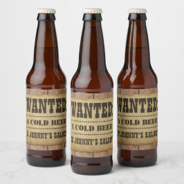 WANNEER: Een koud bier met jouw naam erop Bier Etiket