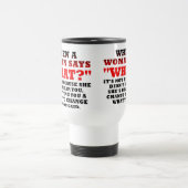 Wanneer een vrouw zegt wat tweede kans grappig is reisbeker (Center)