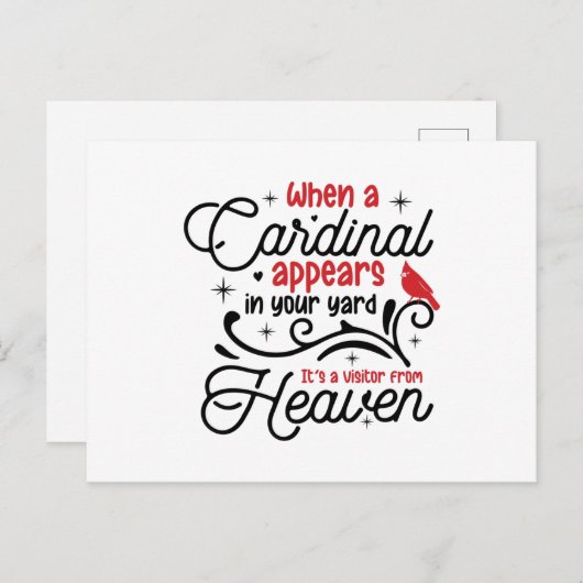 Wanneer er een kardinaal in je baard verschijnt briefkaart (Voorkant / Achterkant)