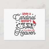 Wanneer er een kardinaal in je baard verschijnt briefkaart (Voorkant)