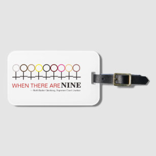 Wanneer er geen rechter is, Ginsburg RBG Quote Bagagelabel