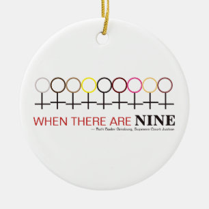 Wanneer er geen rechter is, Ginsburg RBG Quote Keramisch Ornament
