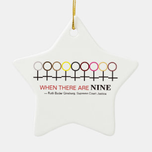 Wanneer er geen rechter is, Ginsburg RBG Quote Keramisch Ornament