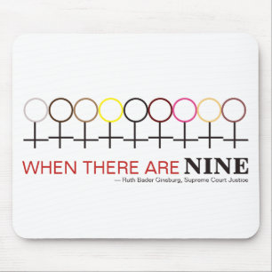 Wanneer er geen rechter is, Ginsburg RBG Quote Muismat