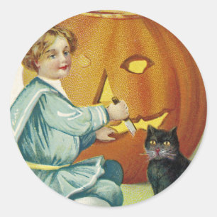 Wanneer er heksen in Halloween Ronde Sticker