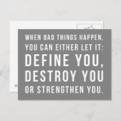 Wanneer er slechte dingen gebeuren, prijsopgave briefkaart (Voorkant / Achterkant)