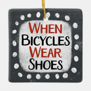 Wanneer Fietsen Schoenen Ornament Draag