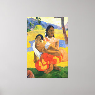 Wanneer ga je trouwen? Paul Gauguin Canvas Afdruk